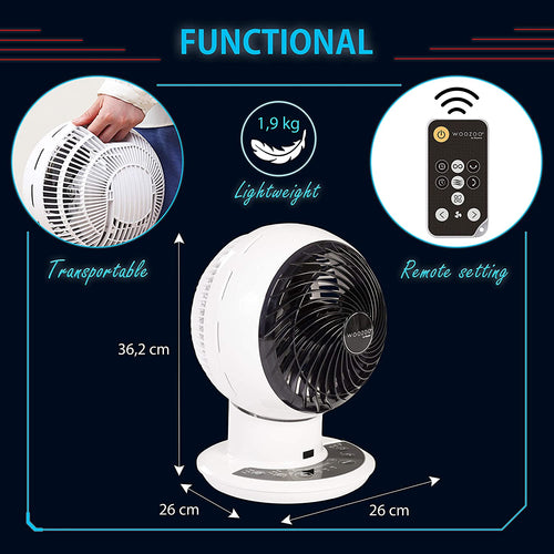 Load image into Gallery viewer, Woozoo PCF-SDC18T - Silent, Oscillating and Ultra-Powerful Fan with DC Jet Motor and Remote Control, For area 54m²
